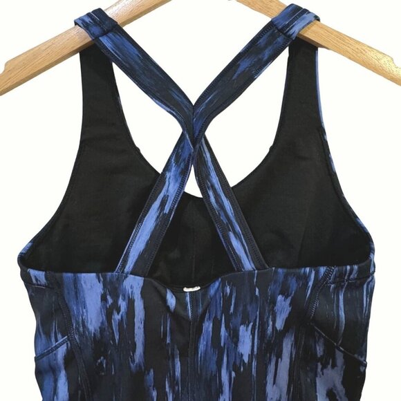 Lululemon Kanto Catch Me Tank Top Womens 4 Painted Animal Print Blue‎ Athleisure - Picture 4 of 9